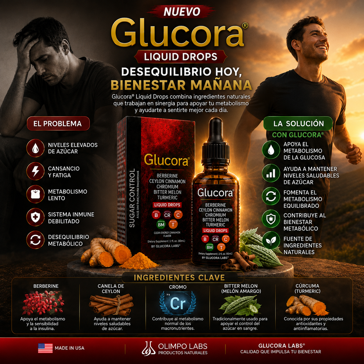 🩸 Glucora® Liquid Drops | Control Avanzado de Azúcar y Bienestar Metabólico
