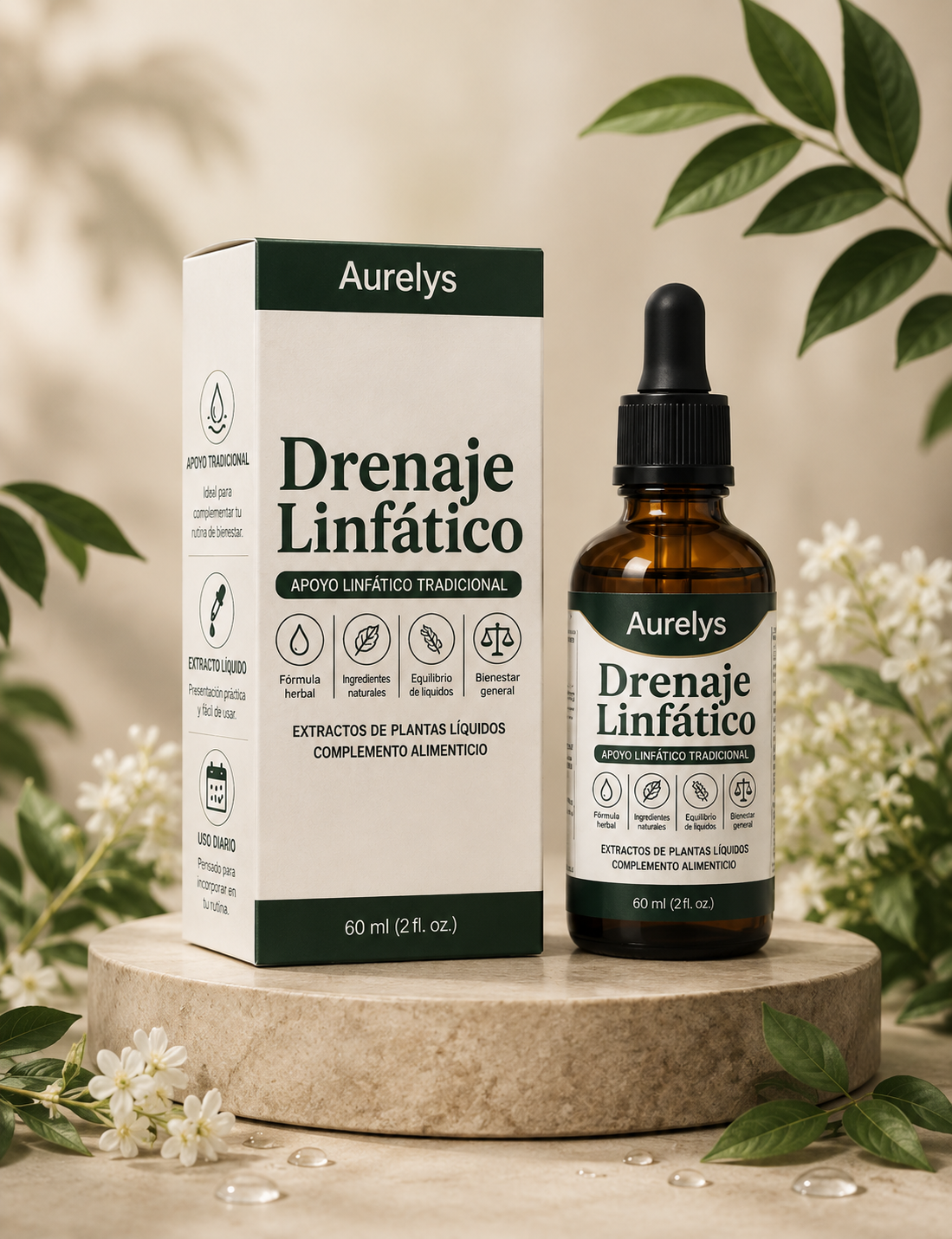 🌿 Gotas Aurelys Drenaje Linfático Premium | Deshincha y Desintoxica tu Cuerpo
