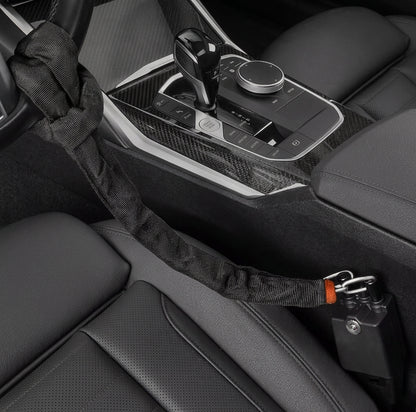 AutoShield Flex – Cepo Antirrobo Blindado para Volante y Cinturón