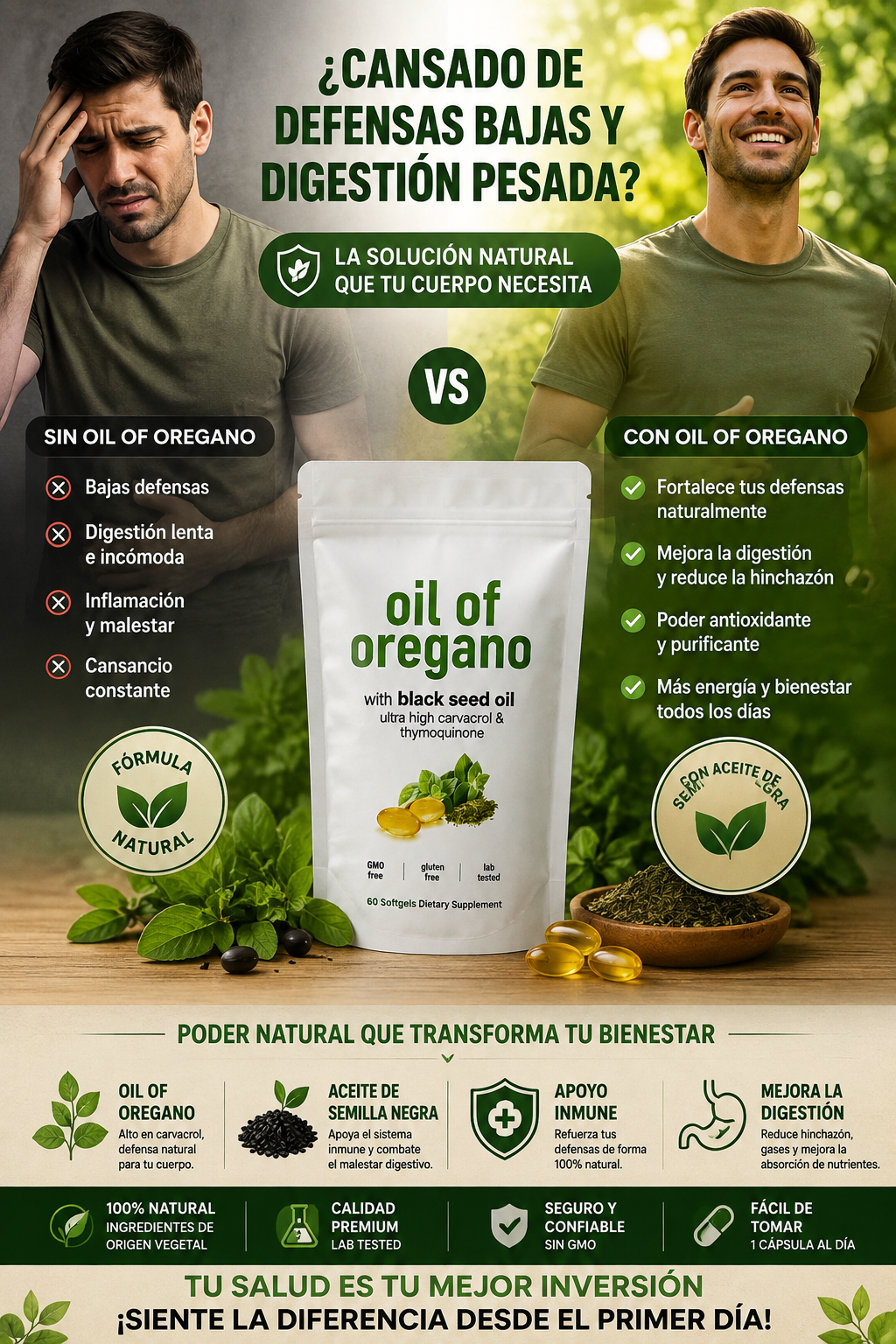 🌿 Oil of Oregano Premium | Defensa Natural y Bienestar Integral